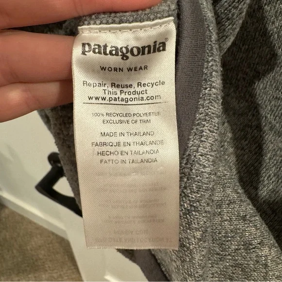 NWOT Patagonia Mens Better Sweater 1/4 Zip Heather Gray Grey